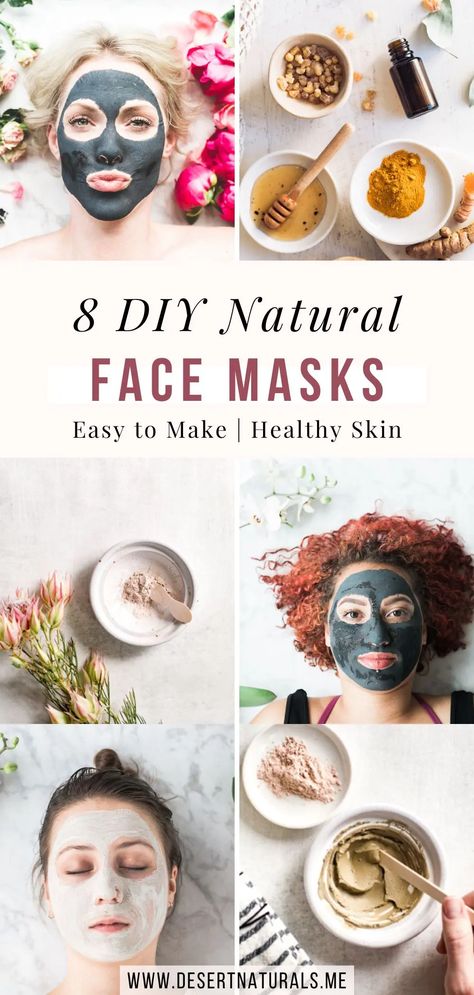 collage of women with diy natural homemade face masks Natural Skin Care For Oily Skin, Diy Face Mask Blackheads, Homemade Skin Mask, Homemade Pore Mask, Facial Mask Homemade, Facial Recipes Homemade, Natural Face Masks Diy Clear Skin, Diy Face Cream For Oily Skin, Homemade Facial Masks Recipes