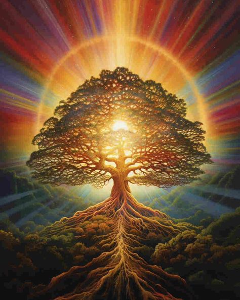 Ray Tree of 7 chakra🌈｜original spiritual artwork 🧚🏻original AI art combine with spirituality 👉commercial use unavailable #healingart #spiritualart #spiritualawakenings #spiritualhealing #arthealing #aiartist Spiritual Energy Art, Spiritual Awakening Art, Tree Of Life Images, Spiritual Art Soul, Heavenly Mother, Tree Of Life Artwork, Chakra Tree, Awakening Art, Spiritual Photos