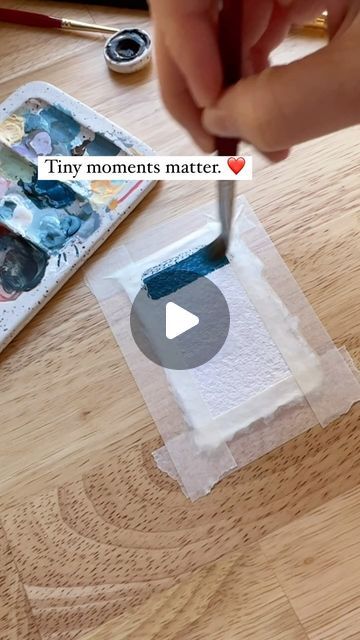 Things To Paint For Your Grandma, Watercolor One Color, Best Watercolor Paintings, Small Watercolor Art, What To Paint Watercolor, Easy Watercolor Paintings For Beginners Tutorials, Small Watercolor Ideas, Mini Canvas Painting Ideas For Beginners, Easy Beginner Watercolor Painting