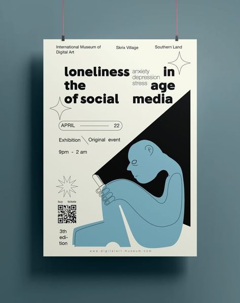 Poster For Social Awareness, Social Causes Poster, Poster Design Awareness, Poster For Mental Awareness, Wellbeing Poster Design, Social Poster Ideas, Awarness Ideas Poster, Health Design Ideas, Psychology Posters Design