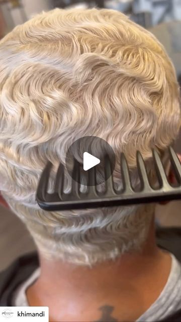 The Cut Life on Instagram: "pretty platinum pixie by @khimandi 🤍 #thecutlife #shorthair #pixiecut #platinumpixie #arlingtonhairstylist #dallashairstylist" Blonde Pixie Hairstyles For Black Women, Pinterest Hairstyles Short, Blonde Short Hair On Black Women, Mid Pixie Haircut, Short Pixie Haircuts Blonde, Black Women Short Blonde Hair, Pixie Waves Black Women, Ocean Waves Hair, Finger Wave Pixie Cut