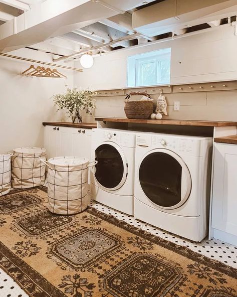 Diy Basement Laundry Room Ideas, Basement Laundry Room Ideas Unfinished, Low Ceiling Ideas, Low Ceiling Basement Ideas, Unfinished Laundry Room, Low Basement, Unfinished Basement Laundry, Basement Laundry Room Ideas, Basement Laundry Room Makeover