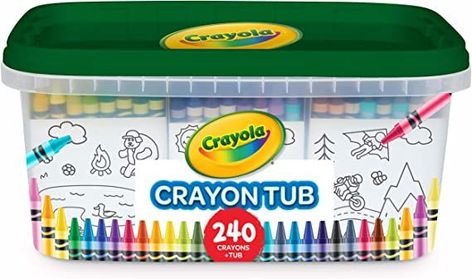 Crayola 240 Crayons. This pack is a steal and it comes with a great case to hold all the crayons. Crayola Crayon Colors, Crayon Storage, Crayon Organization, Rainbow Crayons, Book Art Projects, Art Sets For Kids, Coloring Art, Crayon Set, Kids Watercolor