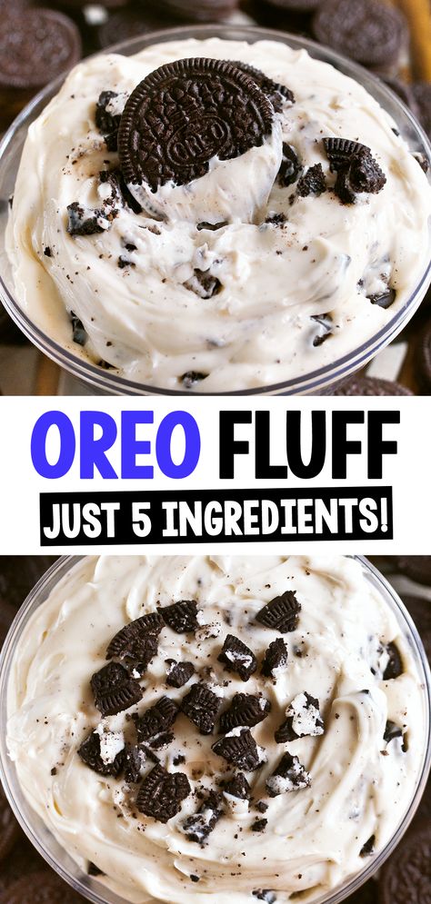 The Best Oreo Fluff Party Dip Recipe Oreo Salad, Oreo Fluff Recipe, Protein Oreo, Oreo Fluff Dessert, Cookie Salad, Oreo Fluff, Fluff Salad, Healthy Chocolate Recipes, Dessert Dip