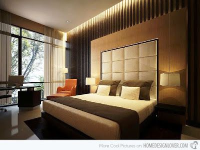 Zen Bedroom Design, Orange Armchair, Best Bedroom Designs, Wood Finishing, Zen Bedroom, Modern Bedroom Interior, Small Bedroom Designs, Brown Shade, Elegant Bedroom