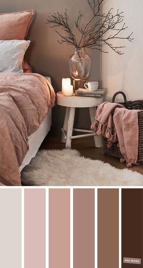 Mauve and brown color scheme for bedroom - Earth Tone Colors For Bedroom Bedroom Colour Schemes Neutral, Colors For Bedroom, Design Ložnic, Beautiful Bedroom Colors, Bilik Idaman, Brown Color Schemes, Bilik Tidur, Earth Tone Colors, Room Color Schemes