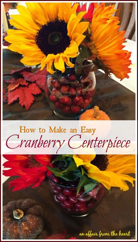 Cranberry Centerpiece - Fresh cut blooms and real cranberries make this super easy, super pretty centerpiece. An Affair from the Heart Diy Unity Candle Wedding, Cranberry Centerpiece, Beach Theme Centerpieces, Miniature Candles, Fall Wedding Centerpieces, Diy Thanksgiving, Wedding Floral Centerpieces, Thanksgiving Centerpieces, Fall Centerpiece