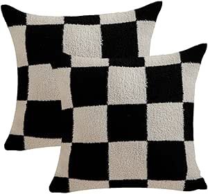 White Couches, Garden Pillows, Home Sofa, Checkerboard Pattern, Small Pillows, Cushion Pattern, Perfect Pillow, Couch Pillows, Black Decor