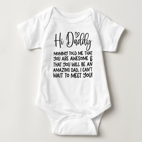 Hi Daddy Pregnancy Announcement to Husband Baby Bodysuit - baby clothes Telling Dad About Pregnancy, Surprise Baby Announcement To Husband, Ways To Announce Pregnancy To Husband, Im Pregnant Announcement To Husband, Baby Surprise Announcement For Husband, Hi Daddy Announcement, Baby Announcement For Husband, Daddy Announcement Ideas, Cute Pregnancy Announcement For Husband