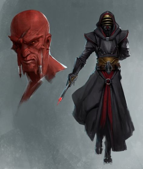 Star_Wars_Art_Illustration_01_Joshua_James_Sith-Inquisitor Star Wars Mask Concept, Emperor Vitiate, Star Wars Sith Pureblood, Star Wars Sith Art, Sith Species, Darth Vitiate, Darth Vindican, Old Republic Sith, Sith Emperor