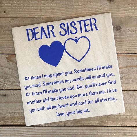 Excited to share this item from my #etsy shop: Gift for Sister, Birthday Day Gifts, Christmas Gifts,  Personalized Gifts, Gifts for Her, Housewarming Gift, Sister Gifts,Decorative Tile, Free Birthday Gifts, Unique Gifts For Sister, Christmas Gifts For Sister, Sister Sister, Sister Christmas, Dear Sister, Sister Quotes, Gift For Sister, Shop Gift