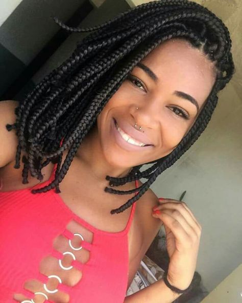 Box Braid Bob, Box Braids Long, Braid Bob, Nicole Hollis, Box Braids Bob, Braids Long, Bob Braids Hairstyles, Twisted Hair, Blonde Box Braids