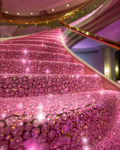 Welcome to The Pink Gala 💎 scroll for the whole experience 🌟 💕 . . #pink #gala #ai #midjourney #diamonds #bling