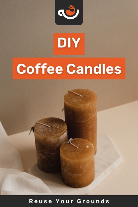 Don't throw your coffee grounds away! The life cycle of coffee grounds doesn’t have to end after your last sip. Save your coffee grounds and try out these creative and practical DIY hacks ☕ ♻️ Click the link for the full recipe & guide 👆 #coffeegrounduses #coffeediy #coffeetips #coffeebrewing #usedcoffeegrounds Coffee Beeswax Candle, Coffee Grinds Uses, Coffee Craft Ideas, Coffee Bean Crafts Diy Projects, Uses For Used Coffee Grounds, Coffee Ground Candles Diy, Crafts With Coffee Beans, Coffee Candles Diy, Coffee Crafts Diy