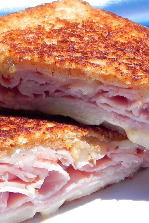 Easy Ham And Cheese Sandwiches, Canned Ham Sandwich Recipes, Hit Ham And Cheese Sandwiches, Recipes Using Lunch Meat, Ham Melt Sandwiches, Deli Ham Sandwiches, Good Sandwiches Recipes Easy, Hot Ham And Cheese Hoagies, Hot Ham Sandwich Recipes