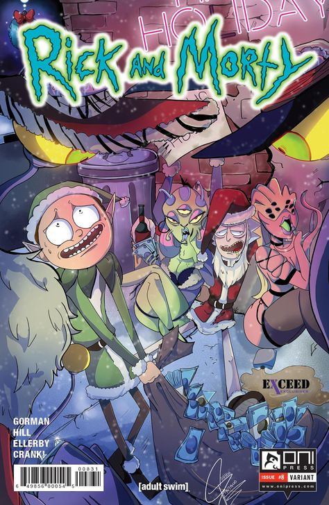 Rick and Morty comic - Christmas Special preview | Rick and Morty | Know Your Meme Savage Squad, Rick And Morty Comic, Rick And Morty Quotes, Rick And Morty Poster, Rick Sanchez, Rick And Morty, Comic Covers, Cthulhu, Christmas Special