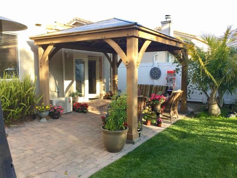 We bought this gazebo 3 years ago, and it looks as good today - Yardistry Structures - Gazebos, Pavilions and Pergolas Yardistry Gazebo Ideas, Costco Pergola, Costco Gazebo, Country Patio, Gazebo Decorations, Gazebo On Deck, Gazebo Ideas, Outdoor Pavilion, Backyard Gazebo