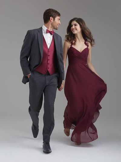 Allure Men, Formal Wedding Suit, Groomsmen Grey, Wedding Tux, Garnet Wedding, Prom Tuxedo, Burgundy Tuxedo, Gray Vest, Wedding Colours