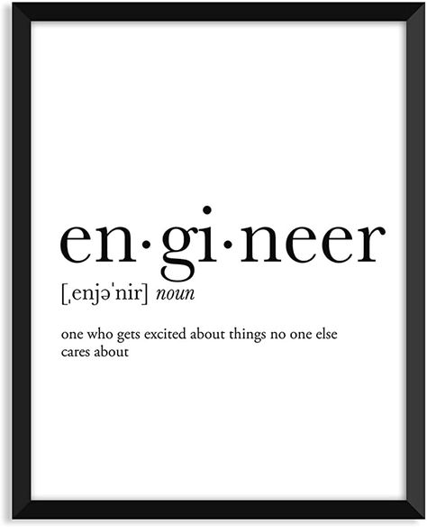 Amazon.com: Engineer definition, college dorm room decor, dorm wall art, dictionary art print, office decor, minimalist poster, funny definition print, definition poster, inspirational quotes: Posters & Prints Civil Engineering Quotes, Funny Engineering Quotes, Engineer Definition, Workspace Home, Ideas For Small Apartments, Home Office Designs, Engineering Quotes, Clean Workspace, Engineers Day