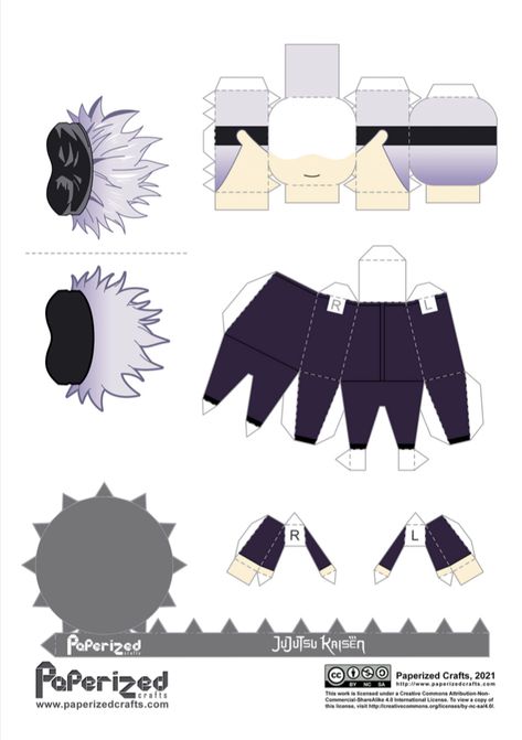 Papercraft Anime, Anime Paper, Paper Doll, Jujutsu Kaisen, Jujutsu, Origami, Cut Out, Anime