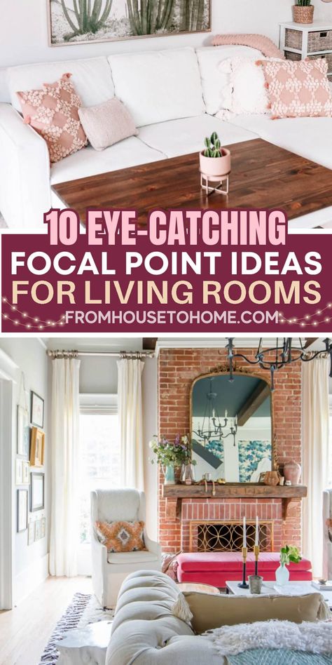 10 eye-catching focal point ideas for living rooms Focal Point Living Room, Living Room Focal Point, Fireplace Mantles, Room Focal Point, Gorgeous Fireplaces, House To Home, Modern Contemporary Living Room, Trending Paint Colors, Interior Decorating Tips