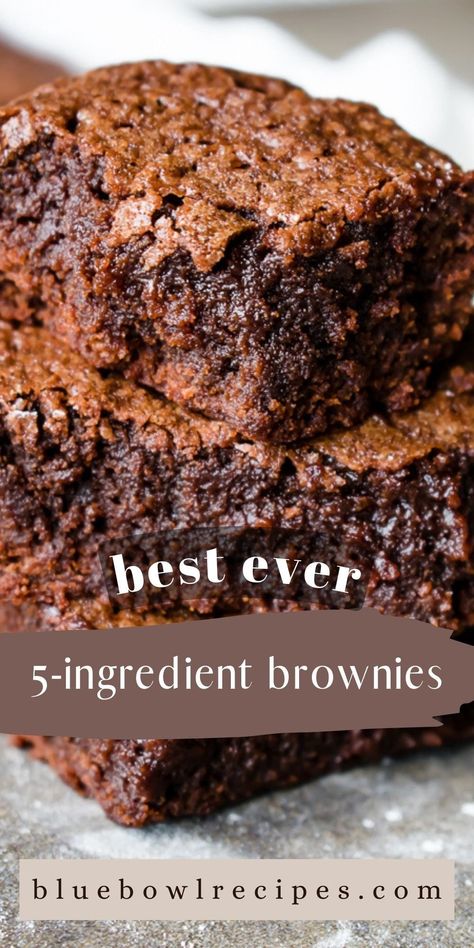 Low Ingredient Brownies, Brownies Recipe Homemade No Chocolate Chips, Brownies With No Cocoa Powder, Brownies With No Chocolate Chips, Quick Brownie Recipe 3 Ingredients, Easy Bake Brownies, Easy Fast Brownie Recipe, No Chocolate Chip Brownies, Homemade Brownies Without Chocolate Chips