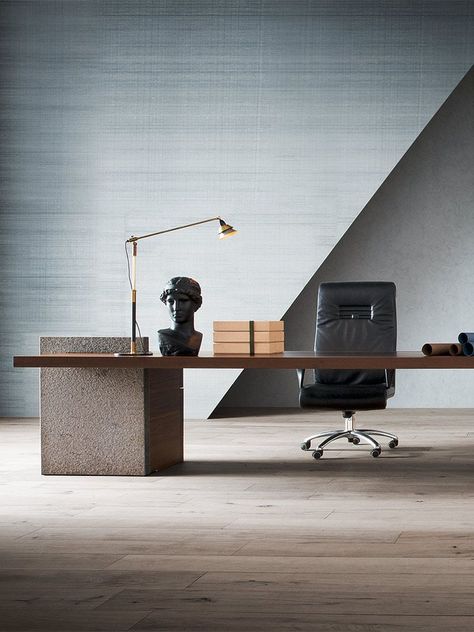 Ceo Desk Design, Ceo Office Design, Ceo Desk, Luxurious Home Office, Law Firm Design, Claudio Silvestrin, Ceo Office, Architectural Association, Office Table Design