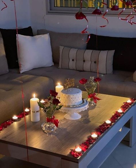 Anniversary Design Ideas At Home, Birthday Dinner Party For Him, Husbands Birthday Ideas At Home, Romantic Dinner Table Set Up For 2, Hubby Bday Decoration Ideas, Simple Romantic Room Surprise For Him, Husband Birthday Ideas At Home Decor, Birthday Ideas For Boyfriend At Home, Valentine Surprise For Husband