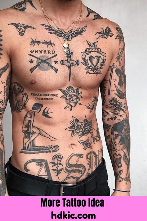 Tattoo Inspiration Men Chest, Mid Chest Tattoo Men, Tattoo Chest Ideas, Center Chest Tattoo Men, Viking Chest Tattoo, Brown Skin Tattoo, Pec Tattoo Men, Torso Tattoo Men, Symmetrical Chest Tattoo