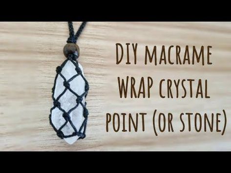 Diy Stone Holder Necklace, Diy Necklace With Stone, Hemp Crystal Necklace Diy, Hemp Wrapped Stone Diy, Macrame Rock Necklace Diy, Rock Holder Necklace Diy, Diy Macrame Crystal Necklace, Adjustable Crystal Necklace Diy, Interchangeable Crystal Necklace Diy