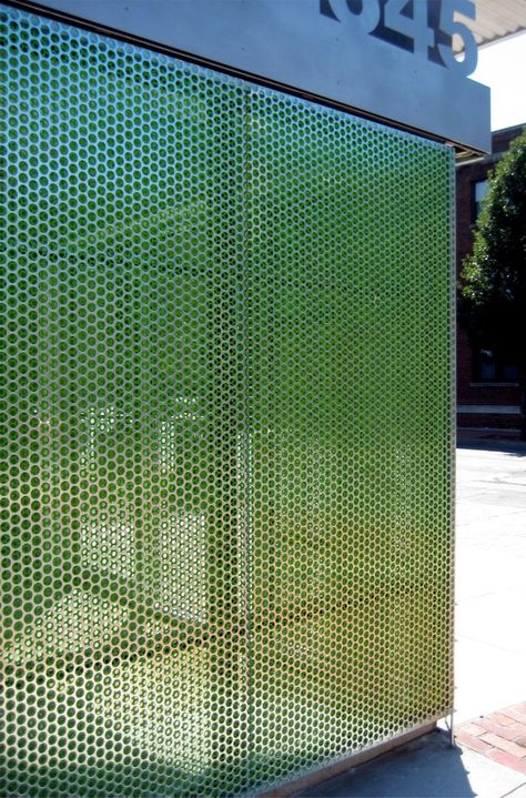 Landscape Screen, Building Skin, Perforated Steel, Metal Facade, Architecture Images, Metal Screen, Rooftop Deck, Perforated Metal, Mesh Screen