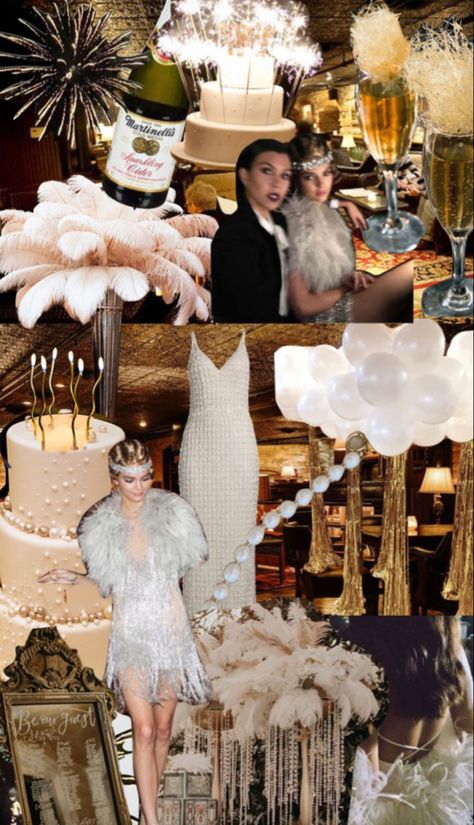 Kardashian 20s Party, Roaring 20s 20th Birthday Party, 20th Birthday Party Themes Ideas, Roaring 20s Baby Shower Theme, 20th Bday Party Themes, 1920s Themed Party Decorations, Roaring 20s Bachelorette Party, Roaring 20s Birthday Cake, 1920 Birthday Party Ideas