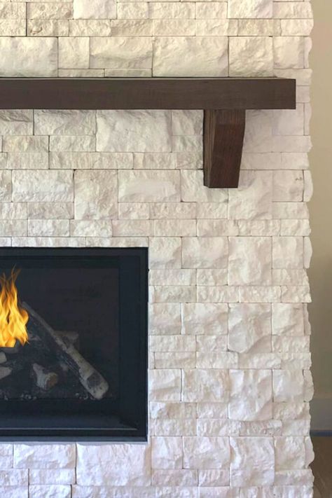 We think it’s safe to say that our TIER® Natural Stone is a STUNNER! The color Myra Limestone is a subtle beauty with its creamy tones, a color that will fit with any design aesthetic! We’re excited to see what this gorgeous fireplace looks like with the rest of the room! Texas White Limestone Fireplace, Limestone Veneer Fireplace, Limestone Tile Fireplace, Stone Tile Fireplace, Limestone Fireplace Surround, Stone Fireplace Designs, Neutral Tile, Tan Stone, Natural Stone Fireplaces