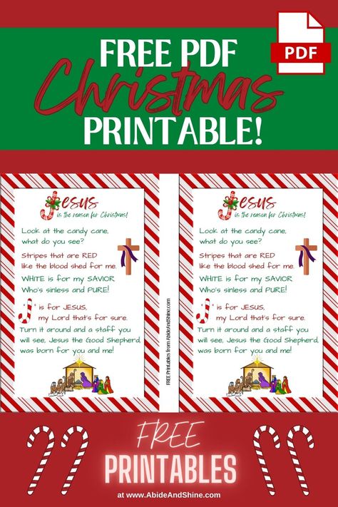 Christian Candy Cane Story, Legend Of The Candy Cane Free Printable Tags, Candy Cane For Jesus, Candy Cane Story Jesus Free Printable, Meaning Of Candy Cane Free Printable, Candy Cane Bible Lesson For Kids, Story Of The Candy Cane Printable, The Legend Of The Candy Cane Printable, Candy Cane Legend Free Printable