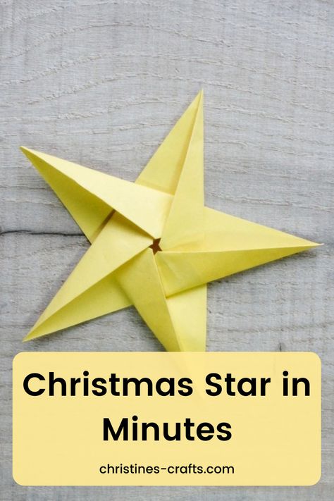 Origami Star Christmas Card, Christmas Paper Origami, Handmade Star Ornaments, Tin Foil Stars, Origami Paper Stars Step By Step, Homemade Star For Christmas Tree Topper, Fabric Christmas Star Ornaments Diy, Making A Star Out Of Paper, Paper Star Garland Christmas