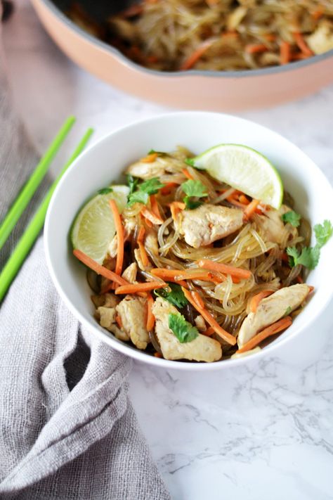 Recipes * Lichen Paleo, Loving AIP Paleo Rice Noodle Recipe, Aip Rice Noodle Recipes, Aip Chicken Stir Fry, Aip Thai Recipes, Aip Asian Recipes, Aip Chicken Thigh Recipes, Aip Shredded Chicken Recipes, Quick Aip Dinner, Chicken Aip Recipes