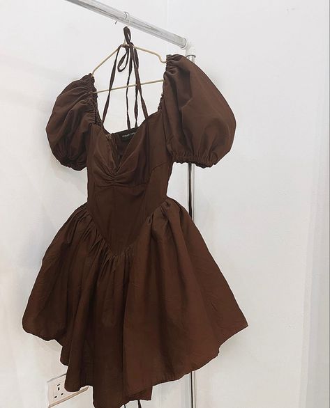 Brown dress Brown Babydoll Dress, Corset Outfit Dress, Brown Birthday Dress, Brown Short Dresses, Short Birthday Dress, Brown Corset Dress, Corset Dress Short, Short Corset Dress, Pinterest Dress