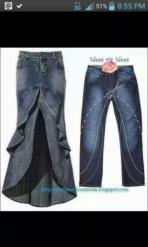 Repurpose Old Jeans, Bohemian Jeans, Clothes Makeover, Vestiti In Jeans, Diy Vetement, Jean Crafts, Denim Ideas, Denim Crafts, Kids Fabric