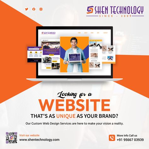 🌟 Looking for a website that's as unique as your brand? Our Custom Web Design Services are here to make your vision a reality. 🌟 At Shen Technology, we understand that your website is the digital face of your brand. That's why we offer tailor-made web design solutions to bring your ideas to life. 💻✨ 🚀 Our Services Include: ✅ Custom Website Design ✅ User-friendly Interface ✅ Mobile Responsiveness ✅ SEO Optimization ✅ E-commerce Integration ✅ Stunning Visuals ✅ Hassle-free Maintenance Let's wo Website Design Creative Ads, Website Development Creative Ads, Web Development Creative Ads, Healthcare Ads, Digital Face, E Commerce Website Design, Online Digital Marketing, Online Shop Design, Software Company