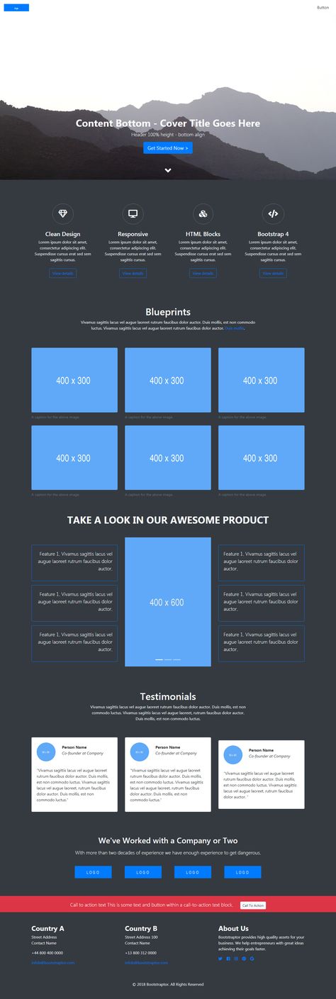 80 Bootstrap v4 Website Templates & Wireframes, Extended License | Bypeople Website Wireframe Design Templates, Bootstrap Web Design, Website Wireframe Design, Bootstrap Design, Website Layout Template, Website Wireframe, Wireframe Website, Javascript Code, Wireframe Design