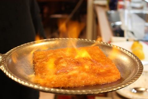 Opa! Dad's Saganaki - Life at Cloverhill Chicago 2002, Saganaki Recipe, Chicago Movie, Greek Cheese, Pawn Stars, Cheese Fries, Shark Week, Best Appetizers, Start Writing