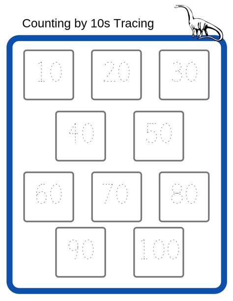 Counting By 10s Worksheet, Count By 10s Worksheet, Preschool Number Matching, Count By 10s, Counting By 10, Kindergarten Math Free, Preschool Number Worksheets, Preschool Math Games, Kindergarten Math Worksheets Free