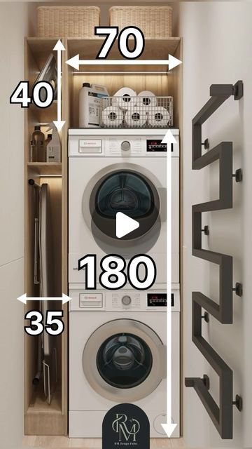 RM Interior Designs on Instagram‎: "مقاسات مهمة ل laundry room 🧺 Important dimensions for your laundry room 🧺 ✨ Maximize Every Inch ✨ Check out our professional design pulse for this laundry room’s perfectly measured layout! From clever storage solutions to optimal functionality, we leave no space wasted. Get inspired and upgrade your laundry room today! 💫 #LaundryRoomDesign #MaximizeSpace #StorageSolutions #FunctionalDesign #EfficiencyGoals #InteriorInspiration #DesignPulse #RMDesignPulse”"‎ Toilet With Laundry Room, Laundry And Toilet Room, Laundry Room Plans Layout, Small Laundry Design, Small Laundry Room Ideas On A Budget, Utility Room Ideas Layout, Mini Laundry Room Ideas, Tiny Laundry Room Ideas Stackable, Laundry Room In Bathroom