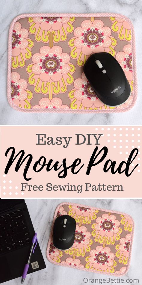 Easy DIY Mouse Pad – Free Sewing Pattern cover image Reusable Pad Pattern, Fabric Mouse Pattern Free Sewing, Sew Mouse Pad, Leather Mouse Pad Diy, Diy Mouse Pad, Fabric Mouse, Diy Mouse, Zipper Pencil Case, Sewing Projects Free