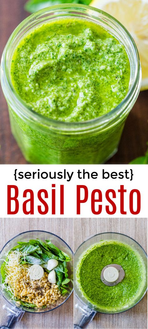 Basil Pesto Recipe, Sommer Mad, Basil Pesto Recipes, Basil Recipes, Herb Recipes, Homemade Pesto, Pesto Recipe, Pesto Sauce, Garden Recipes