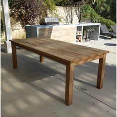 Natural Wood Dining Room Table Rustic, Table For 8, 8 Ft Table, Dining Table For 8, Outdoor Wood Table, Wooden Kitchen Table, Simple Dining Table, Table Picnic, Wood Table Diy