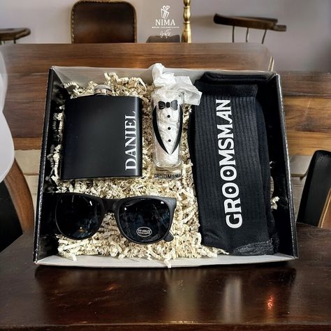 Looking for a gift for your groomsmen? Our groomsman proposal boxes have everything they would love and more, making it easy to show your appreciation in style! 😎 Tag a 2024 or 2025 bride and groom to be 🖤 Shop now at www.nimagiftsco.com ✨ . . . #groomsmengift #bridetobe #groomsmenproposal #weddingfavors #bridalparty #2024bride #weddingideas #bride2be #weddinginspo #customtumbler #2025bride #customgifts #weddingluxe #2024weddingplanning #groomsmenstyle #bridetobe 2025 Bride, Groom Box, Groomsmen Boxes, Groomsman Proposal Box, Groomsmen Proposal Gifts, Groomsman Proposal, Groom To Be, Western Themed Wedding, Proposal Boxes