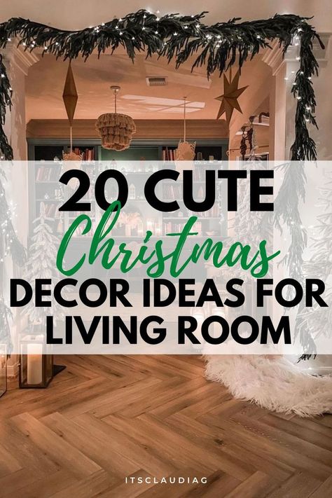 If you’re looking for unique Christmas decor ideas you can easily try, definitely check these out. This girl shows you the best apartment Christmas decor ideas! Decorating Basement For Christmas, Christmas Decor Ideas Inside The House, Christmas Livingroomdecor, Decorating Walls For Christmas, Front Room Christmas Decor, Home Xmas Decor Ideas, Christmas Decor Ideas For Walls, Christmas Lights In Living Room Ideas, Home Decoration For Christmas