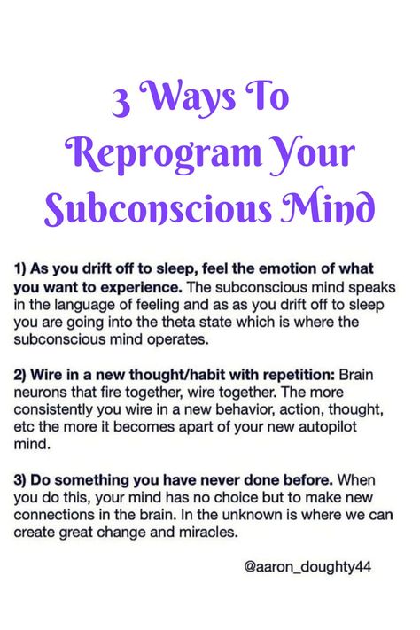 How To Reprogram Your Mind, Subconscious Mind Healing, Mind Reprogramming, Power Of The Mind, The Subconscious Mind, Conscious And Subconscious Mind, Subconscious Mind Art, Subconscious Mind Psychology Facts, Reprogramming Your Mind