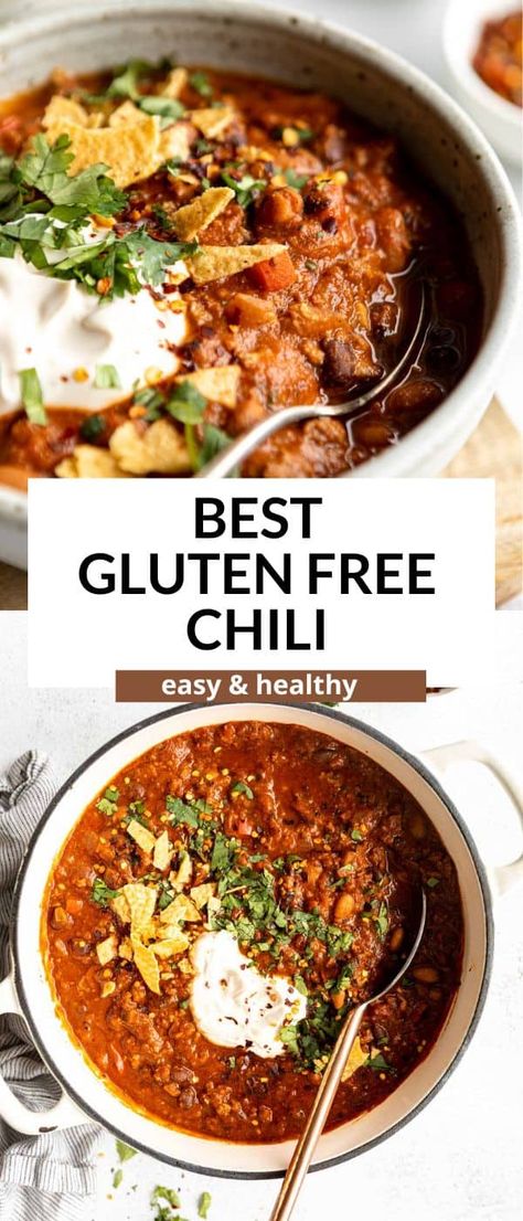 Gf Df Recipes Lunch, Crock Pot Meals Gluten Free Dairy Free, Gluten Free Friday Night Dinner, Gluten Dairy Free Chili, Quick And Easy Gluten And Dairy Free Meals, Easy Dinner Recipes For Two Gluten Free, Gluten Free Crockpot Chili, Gluten Free Chili Recipe Instant Pot, Hamburger Gluten Free Recipes